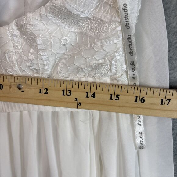 Davids Bridal Wedding Dress Size 10 Halter Embroidered Beach Minimalist sdwg0140 - Picture 16 of 16